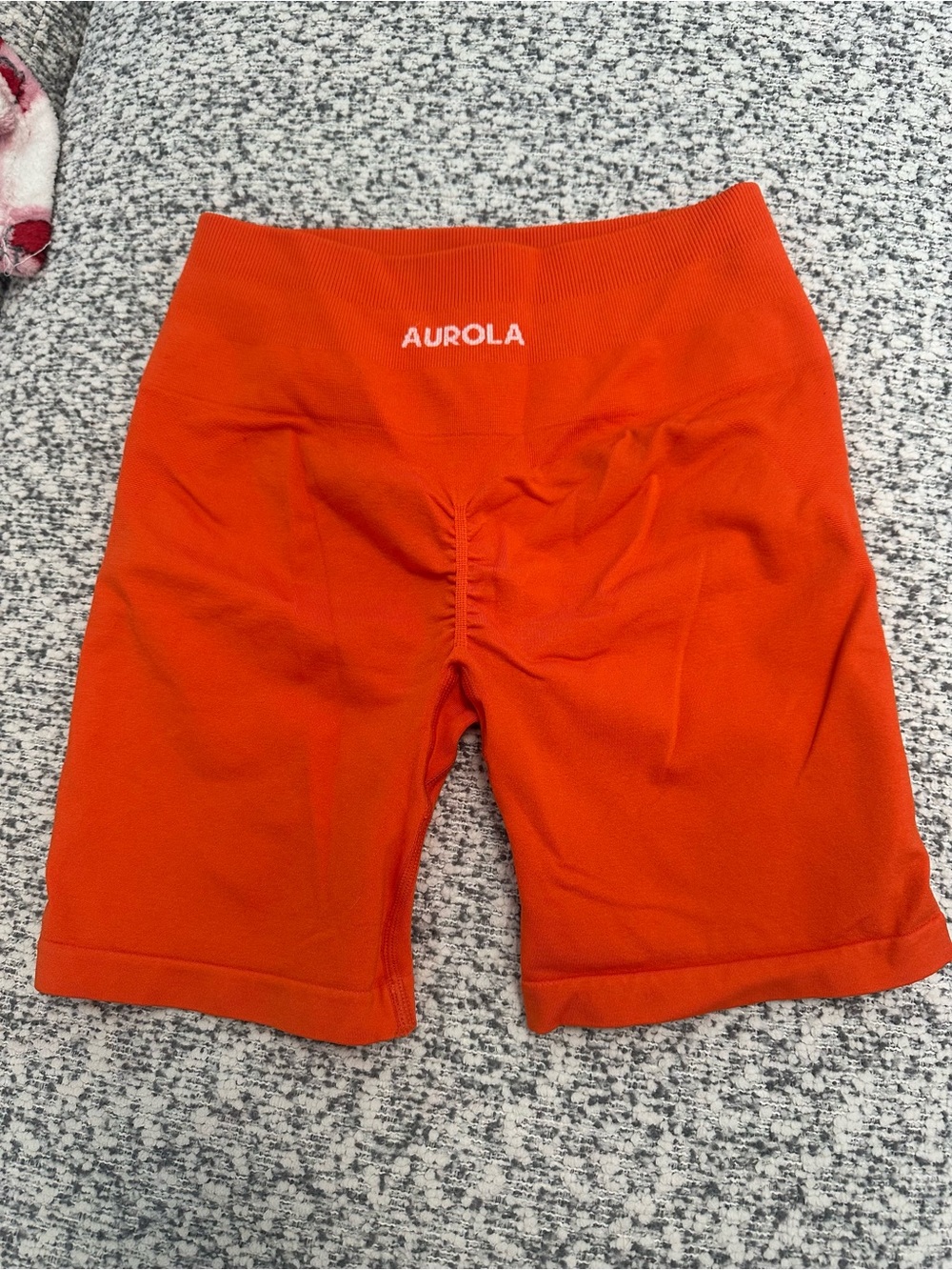 AUROLA Seamless Scrunch Orange Gym Shorts / Biker Shorts